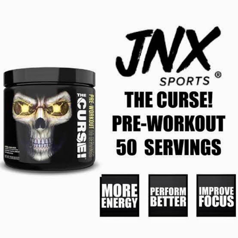 THE CURSE PRE WORKOUT 50 SERVING SUPLEMEN GYM MAKANAN FITNES STAMINA WORKOUT POWER