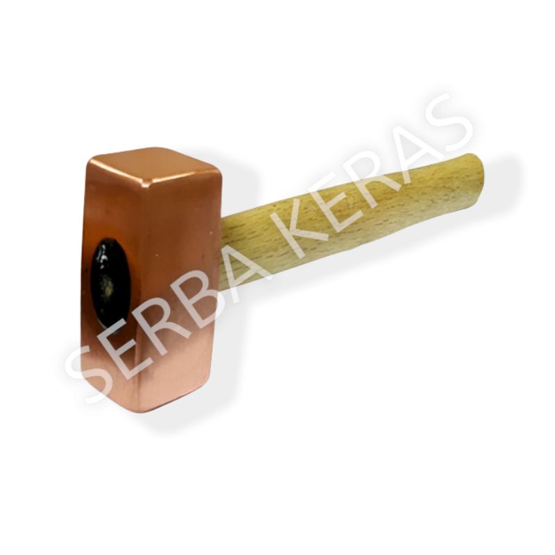 Palu tembaga 1.1/2 kg- palu tembaga gagang kayu