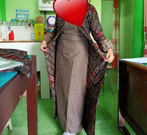Maura Couple - Sania Ruffle Batik Couple Ori Ndoro Jowi Dnt Batik Kaiya