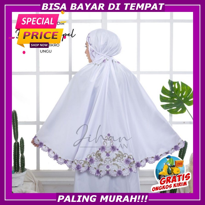 Mukena Mukenah Mokena Muknah Travel Traveling Travelling Wanita Remaja Ibu Dewasa Bordir Murah Jumbo