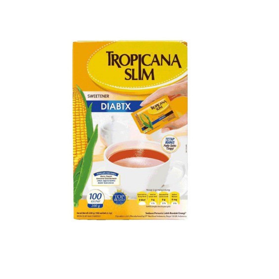 

TROPICANA SLIM SWEETENER DIABTX 100 SACHET HARGA SUDAH TERMASUK PACKING