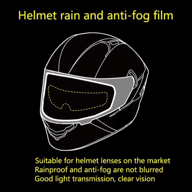 STIKER KACA FILM HELM KABUT Anti Fog Rainproof Film Helm