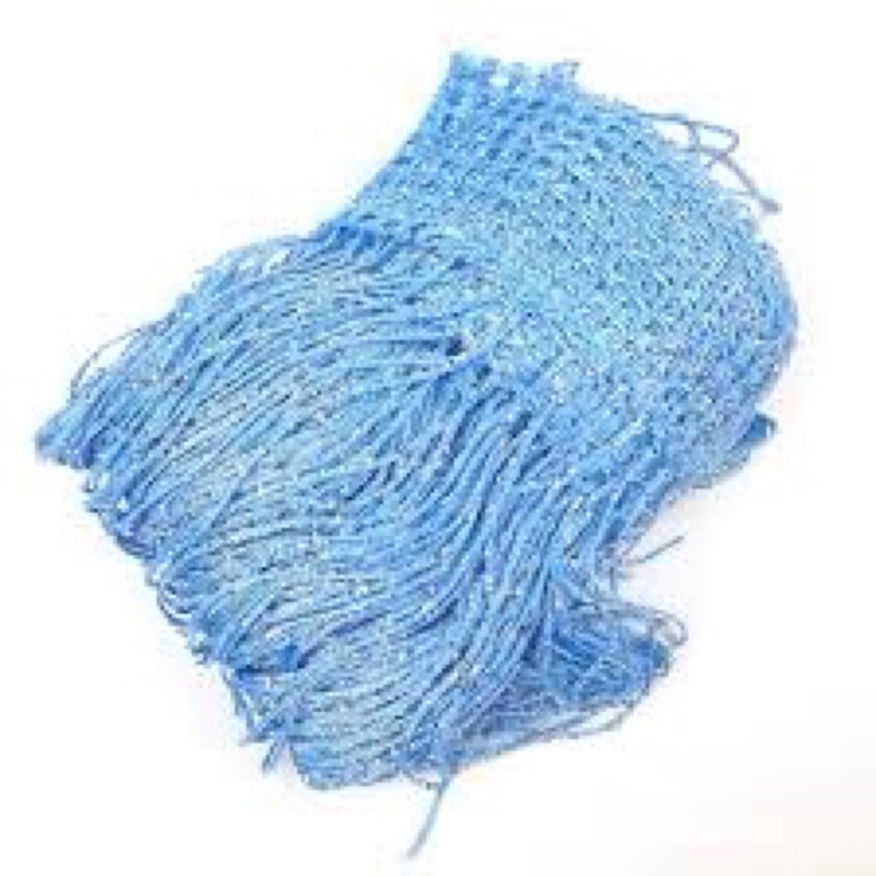 TIRAI BENANG GLITER BIRU MUDA/TIRAI PINTU/TIRAI UNIK/TIRAI DEKOR/TIRAI BENANG/TIRAI KOREA