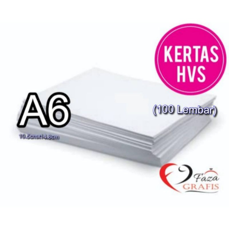 

Kertas HVS A6 isi 50 lembar