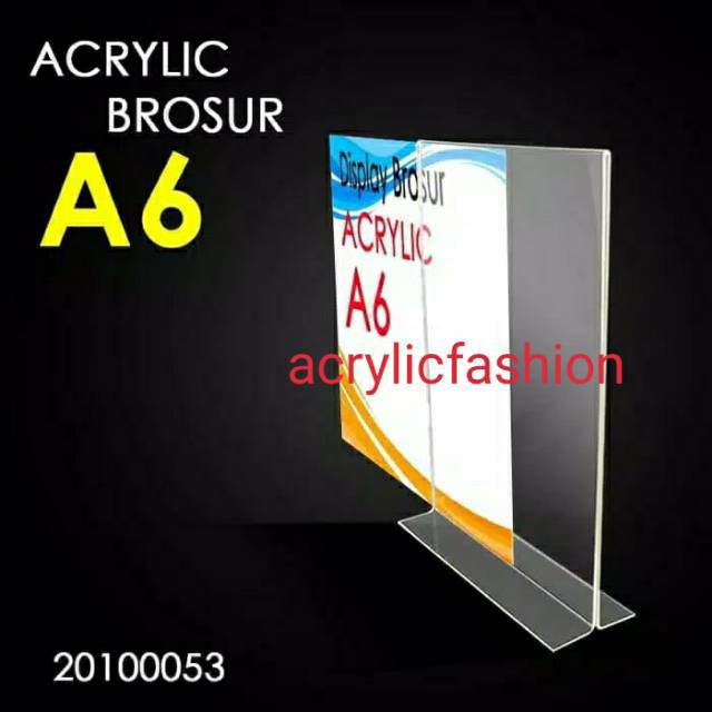 

Akrilik tempat brosur ukuran A6, tempat brosur akrilik