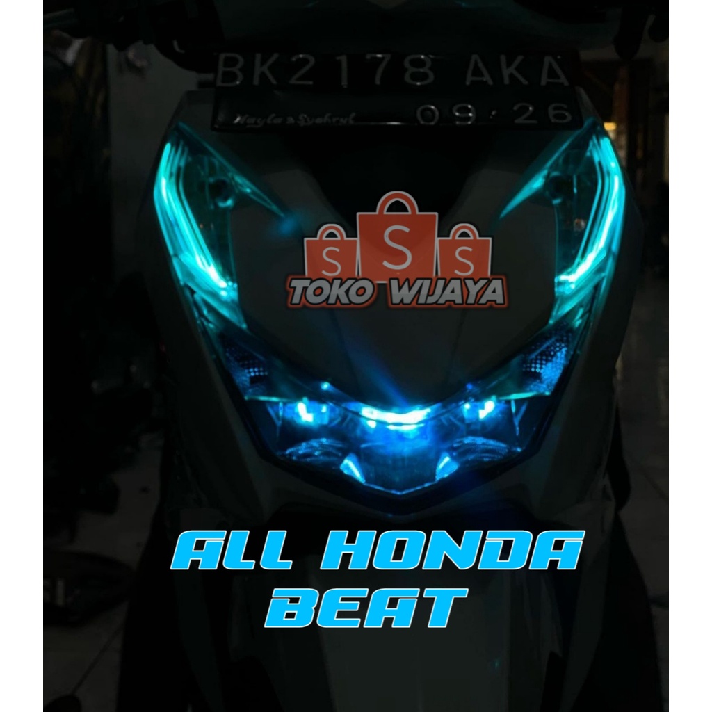 SEPAKET LAMPU LED ALIS DRL FLEXSIBEL ALL BEAT GRATIS DEMON EYES BERKUALITAS BAGUS FREE STICKER DAN KARDUS