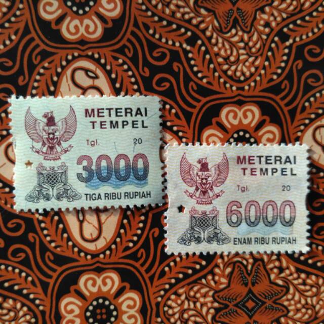 

Materai 3000 dan 6000 Rupiah Tahun 2003, 2004, 2005 Original-MTR0038