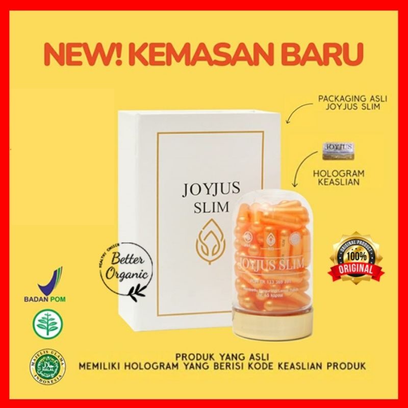 JOYJUS SLIM CAPSULE 45 Kapsul Berhologram | Capsul Joy Jus BAB Lancar Asli Original Official