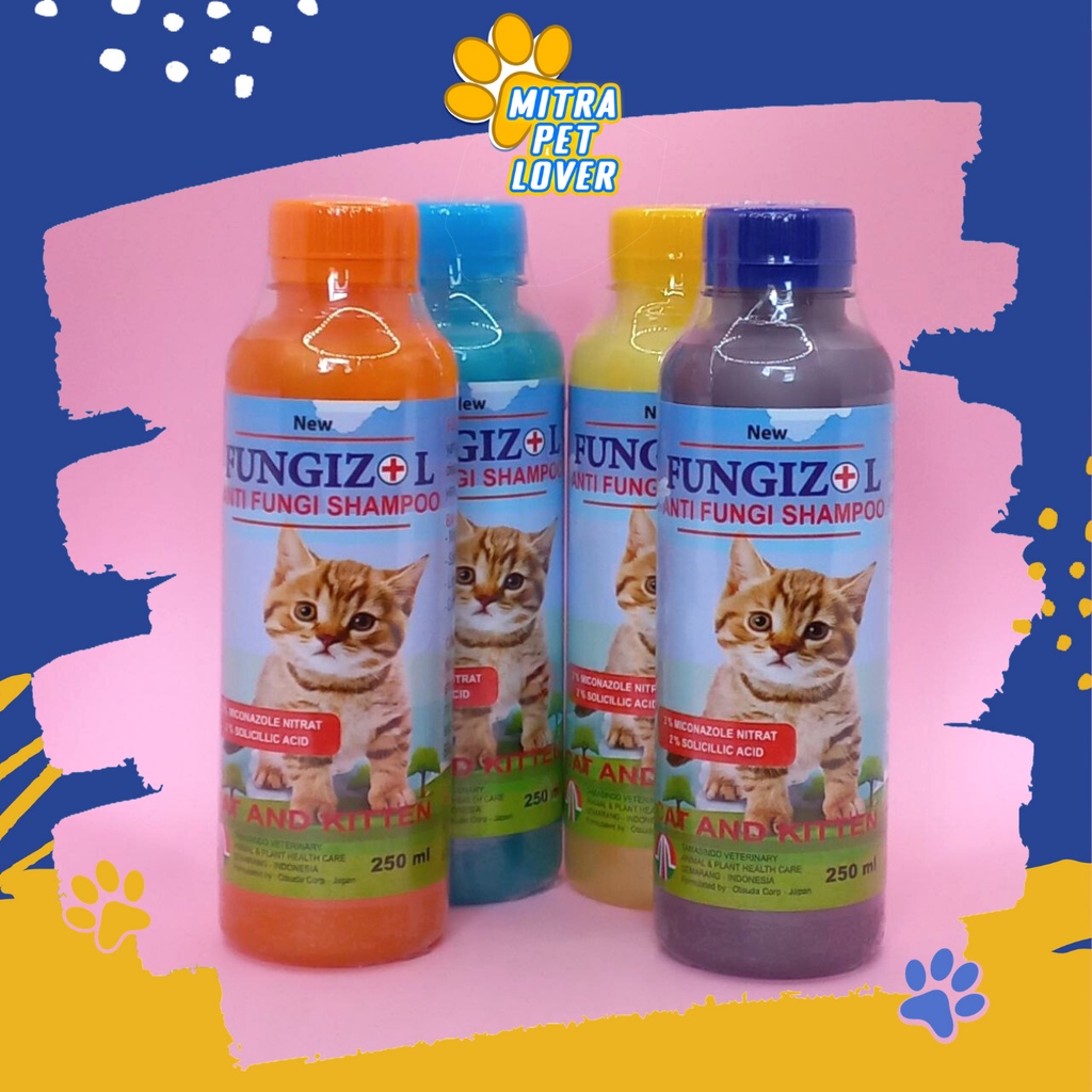 SHAMPO ANTI JAMUR KUCING - FUNGIZOL CAT SHAMPOO 250 ML ORIGINAL - ANTI JAMUR WANGI BERSIH SEHAT MENGHALUSKAN MELEMBUTKAN BULU PET ANIMAL HEALTHCARE AND VETERINARY TAMASINDO OBAT KESEHATAN DAN VITAMIN TERNAK HEWAN BINATANG PELIHARAAN MITRAPETLOVER