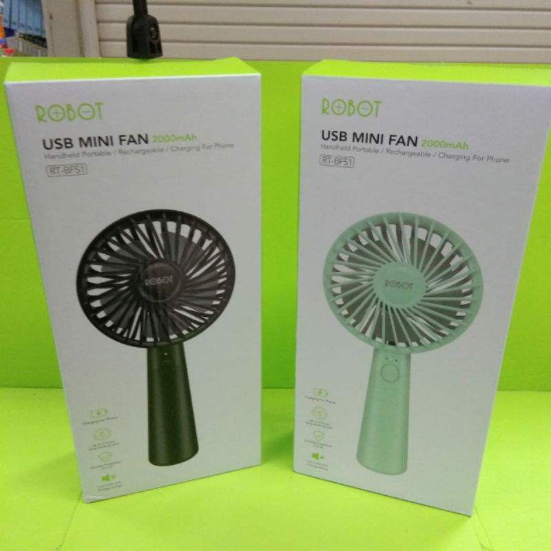 kipas robot usb mini fan rt bfs1 2000mah
