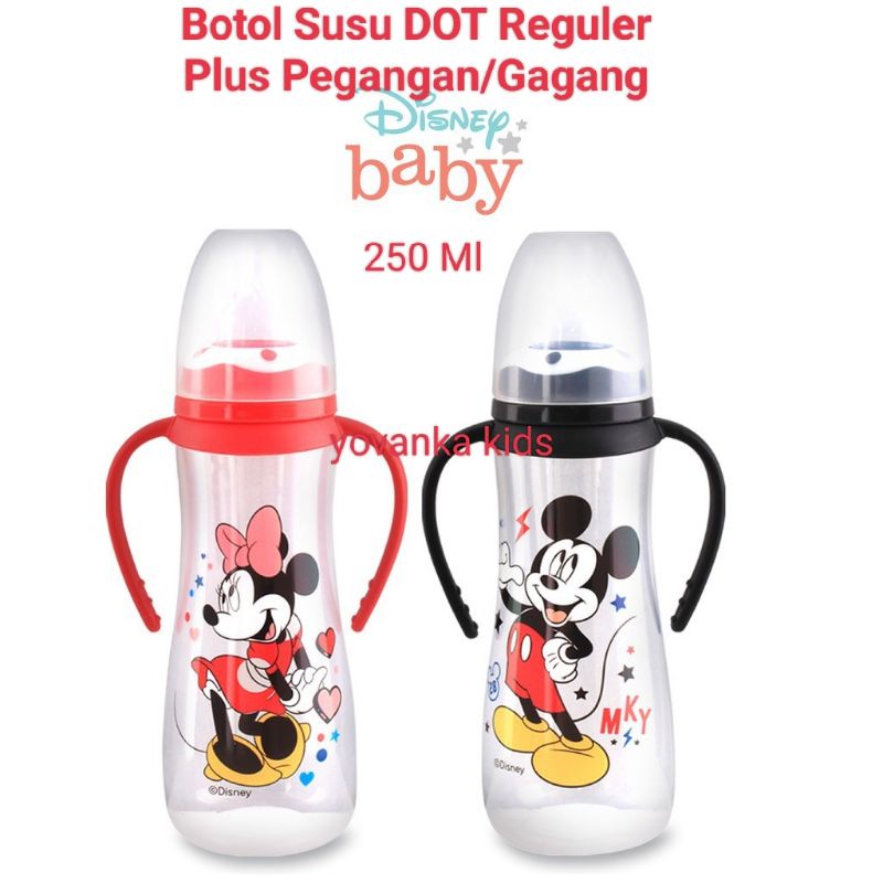 Botol Susu Disney Baby+Pegangan BPA Free/Dot Reguler 250 Ml/125 Ml DM 1121/DMm 1111