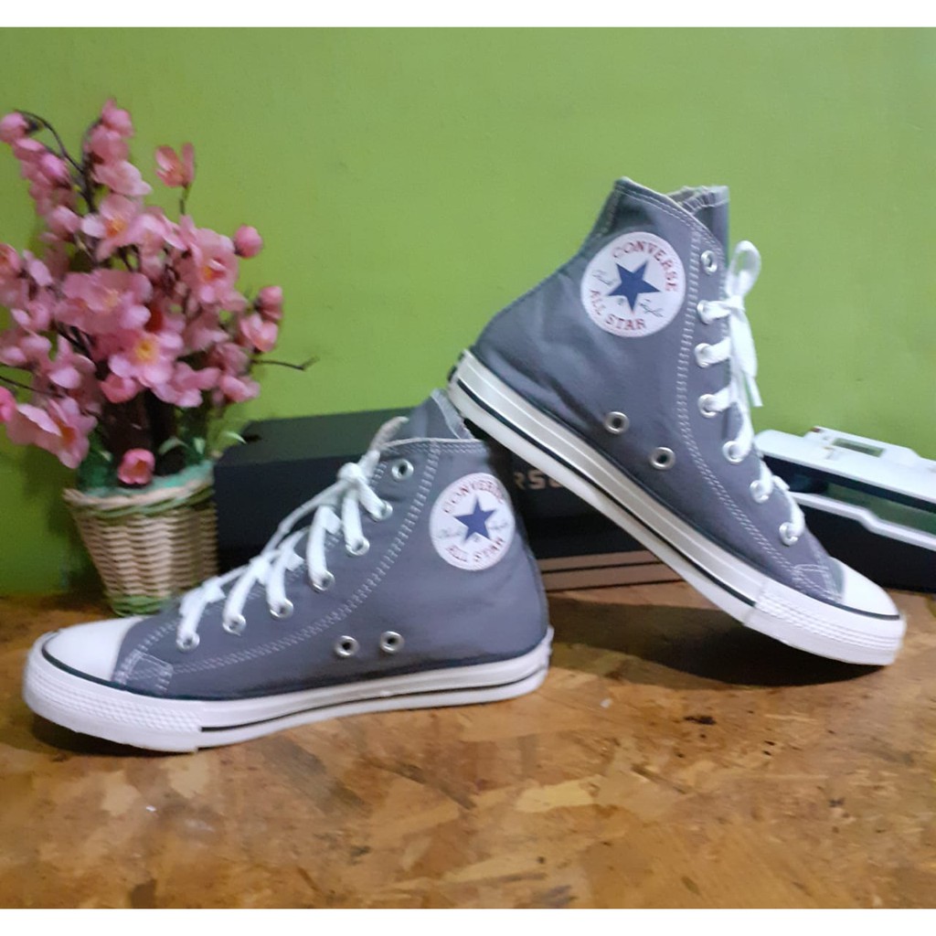 Supplier sepatu Allstar Classic Low Sepatu Sneakers Alstar Convers TINGGI Warna  PUTIH LIST Bahan Canvas