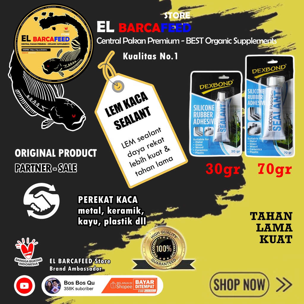 LEM KACA SEALANT / LEM AQUARIUM / Lem Silicone Rubber Adhesive - EL BARCAFEED PARTNERSALE