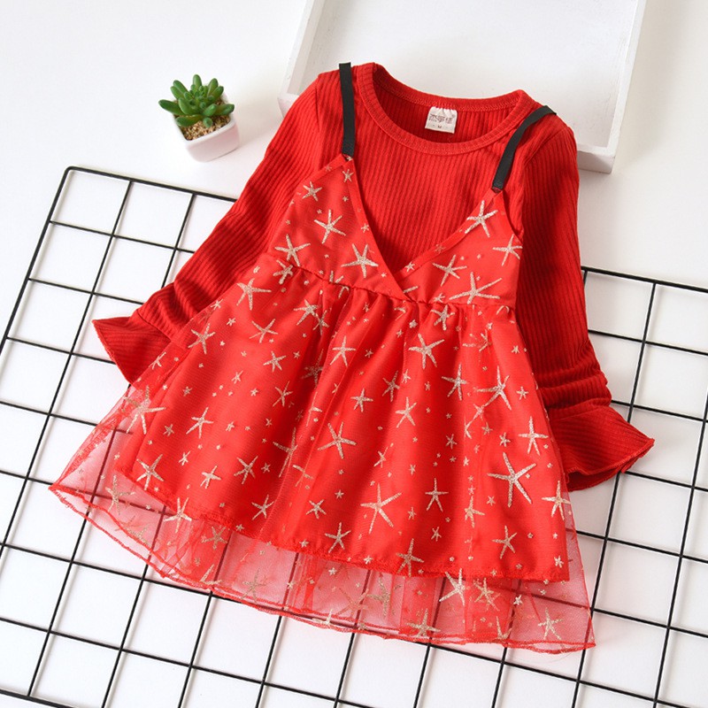 littlekiddoss BC2101 Dress Anak Perempuan Import Baju Dress Bayi Murah Baju Lengan Panjang Baby