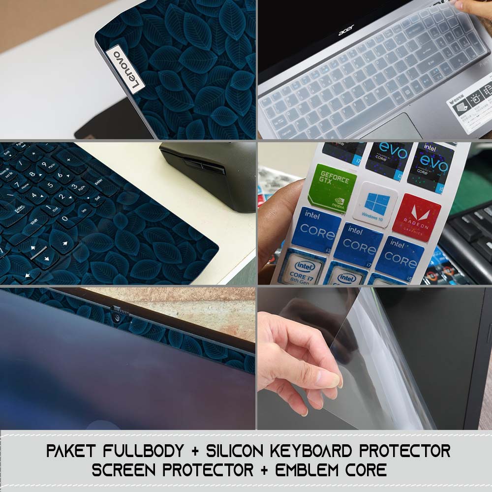 Garskin Laptop Skin Laptop | Asus | Acer | Lenovo | HP | MAC | THOSIBA | Xiomi | Axioo | Sony | HwaWei | Samsung| Tema: Blue Levers