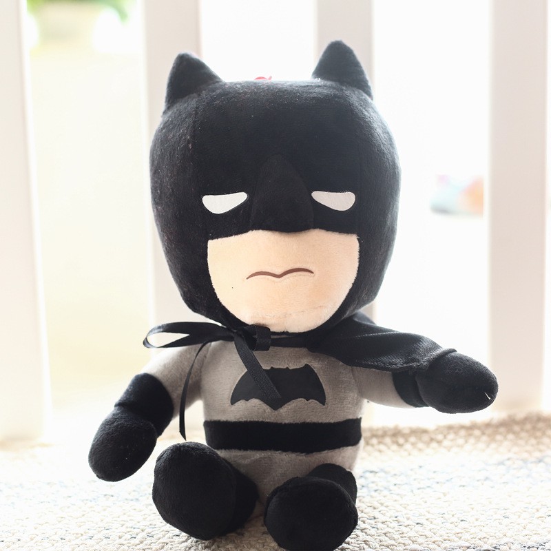 Mainan Boneka Plush Karakter Marvel Avengers Batman Spider Man Iron Man Ukuran 27CM Untuk Hadiah Anak