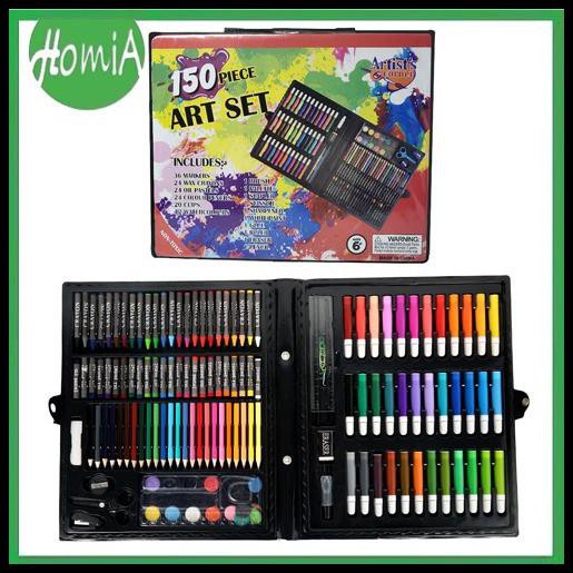 

Promo Crayon Art Set Isi 150 Peralatan Gambar Lukis 150Pcs Pensil Warna Set