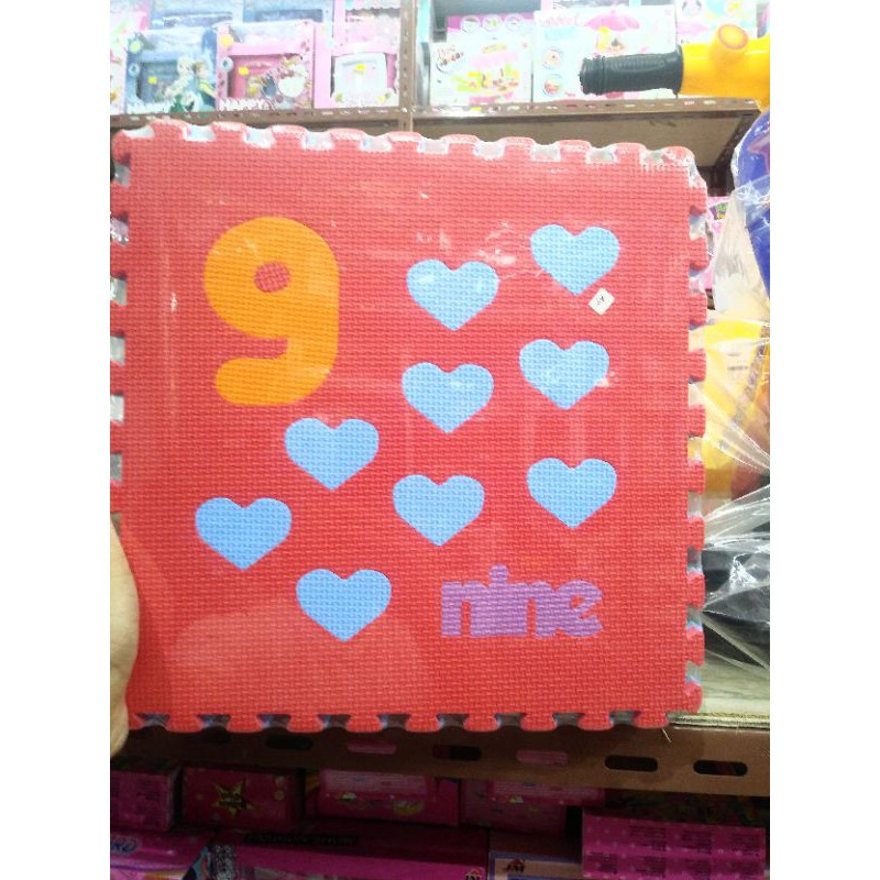 Karpet Puzzle Lantai Angka & Hewan (Motif Lain)