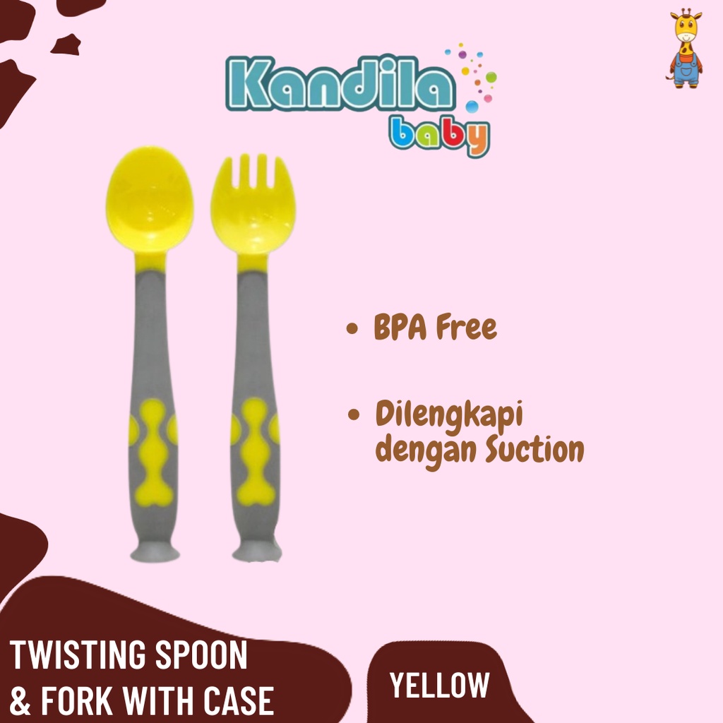 Kandila KDL021-3 Twisting Spoon&amp;Fork W/Case