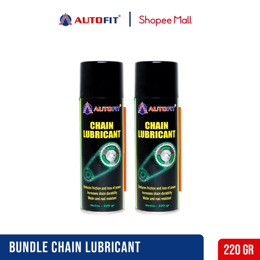 Autofit Bundle 2 Kaleng Chain Lube Pelumas Rantai 220gr Pelumas Gemuk Rantai Gir