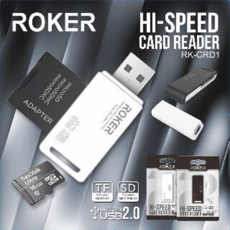 Card Reader ROKER HI-SPEED mSD SD Card Android iOs USB 2.0 480MBPS