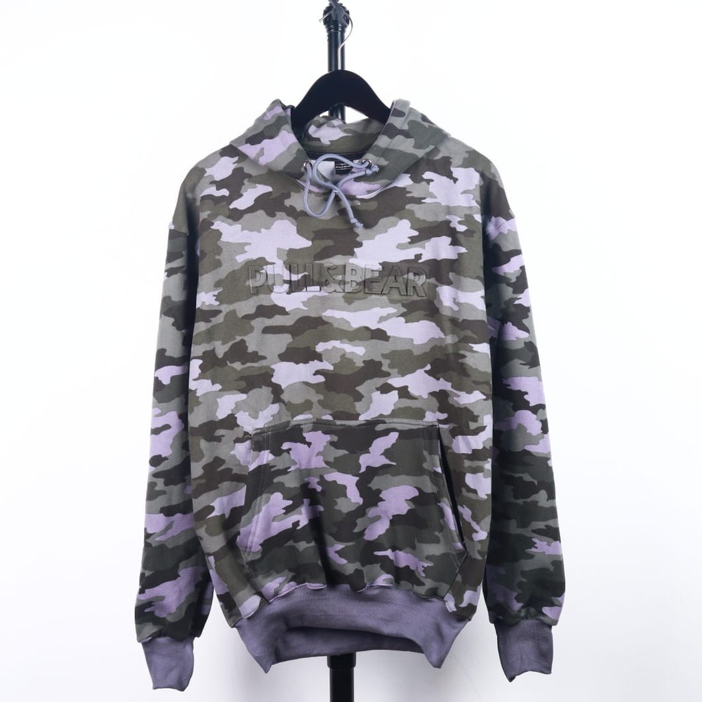 JAKET SWEATER HOODIE BSTR PREMIUM PULL and BEAR EMBOSS CAMO UNISEX GOOD QUALITY