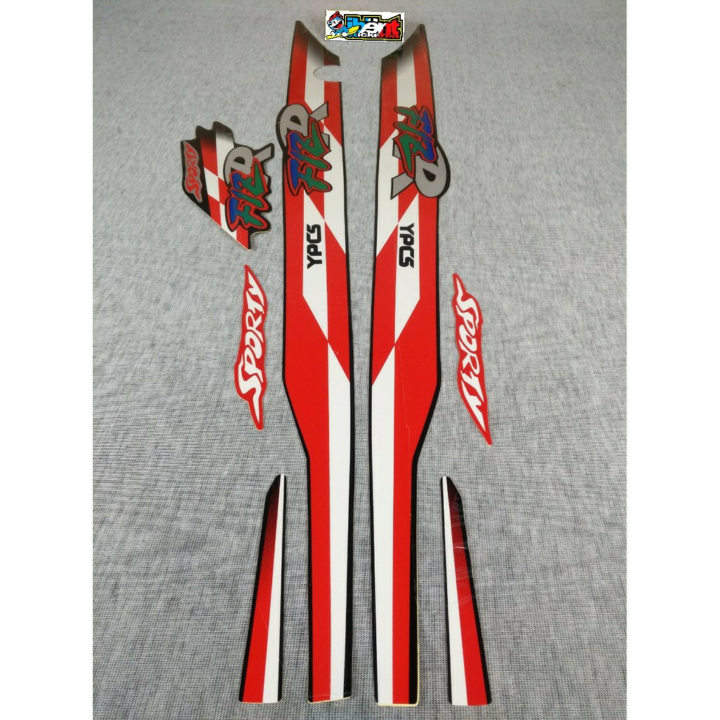 STIKER STRIPING LIS STANDAR ORI FIZ R FIZR HITAM MERAH TAHUN 1997