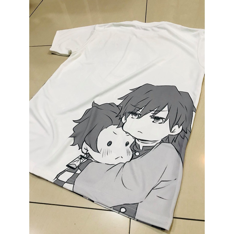 Kaos Tanjiro X Giyuu Black White Dryfit