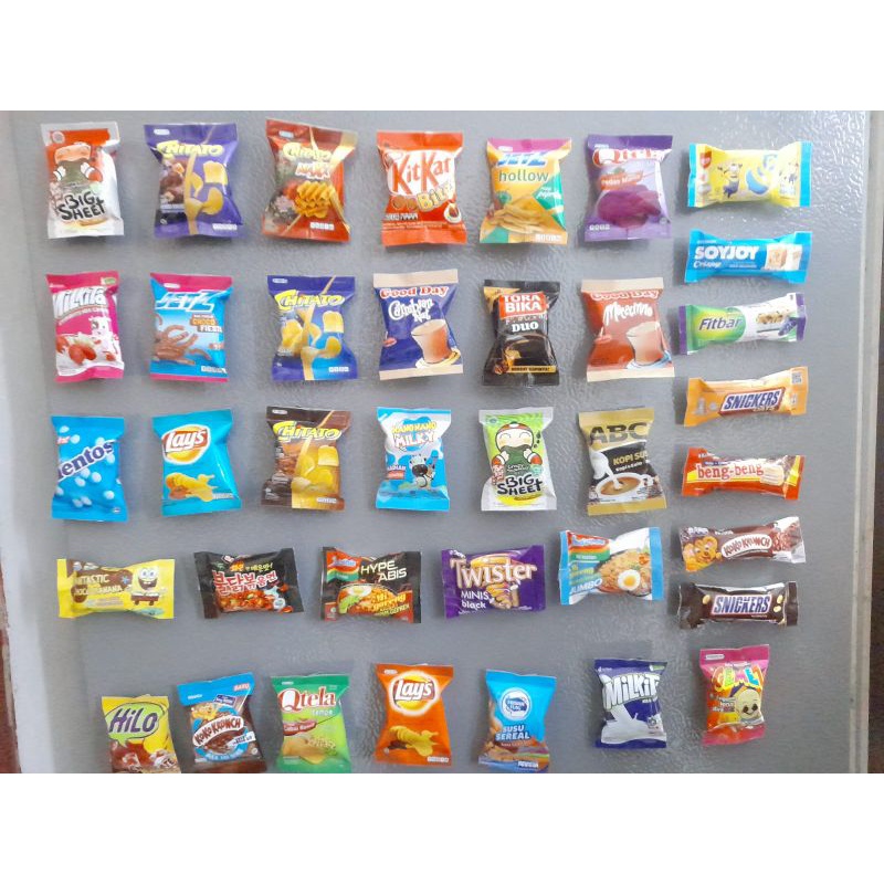 MAGNET KULKAS tempelan kulkas motif Snack miniatur makanan Lucu