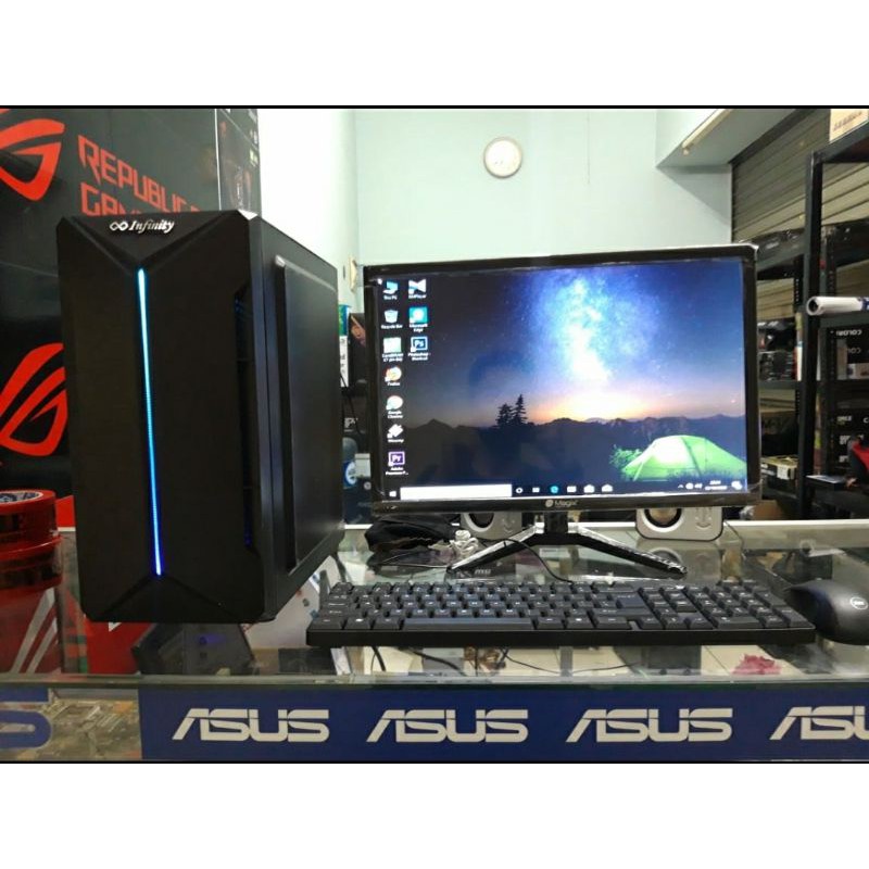 Pc Gaming Core i7 - Ram 16Gb - Monitor 19inc | Shopee