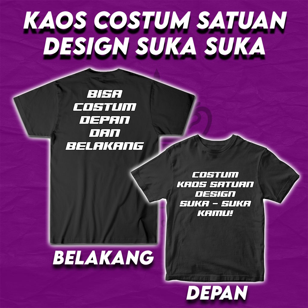 KAOS CUSTOM KAOS PESANAN SABLON DTF A3