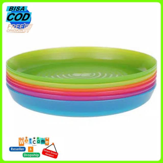 PIRING SET 6 PCS / PIRING SET / PIRING PLASTIK / PIRING ANAK / PIRING MURAH / PIRING KEKINIAN