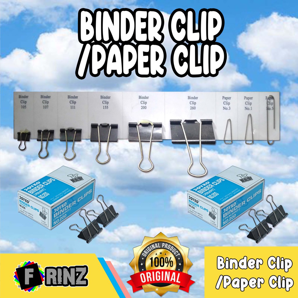 

ATK ~ ( ECER ) Binder Clip / Penjepit Hitam / Penjepit kertas