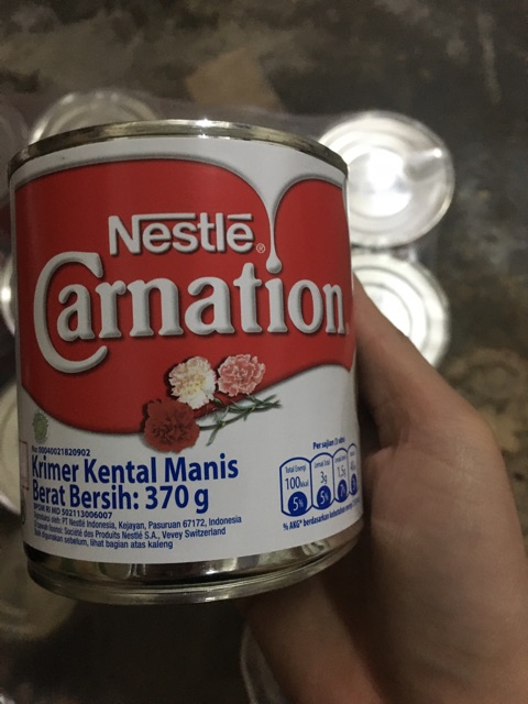 Susu Kental Manis Carnation 370g / Nestle carnation kaleng / SKM Putih susu kental manis