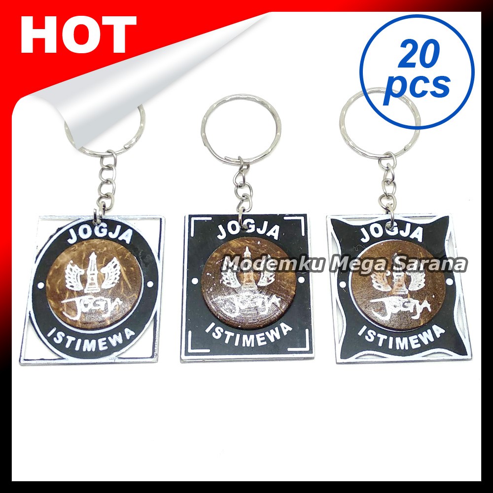 [20 pcs] Souvenir Gantungan Kunci Jogja GTK10 - Oleh Oleh Khas Jogja