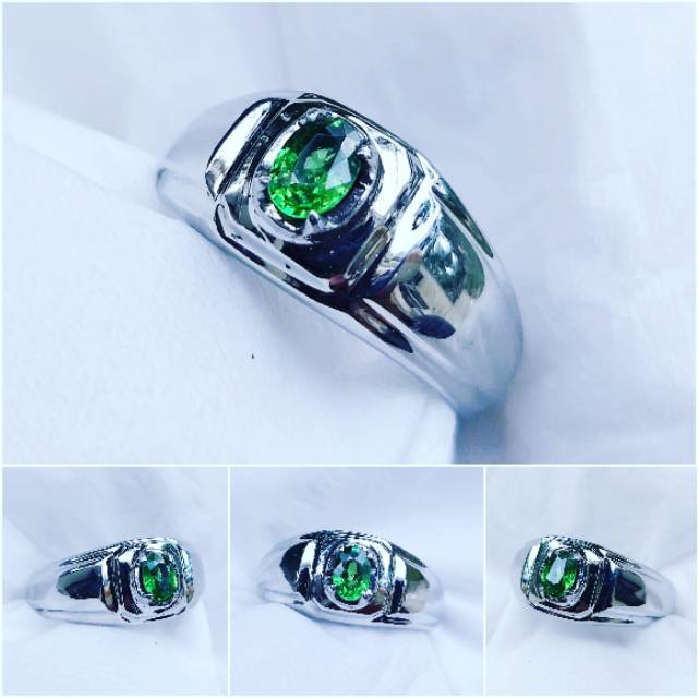 Cincin Ikat Batu Akik dan Permata Emban Monel Custom Hand Made Tebal Tanpa Sambungan