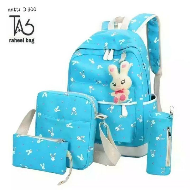 tas ransel backpack set 4 in 1 kelinci / ransel anak / ransel beranak (tanpa boneka)