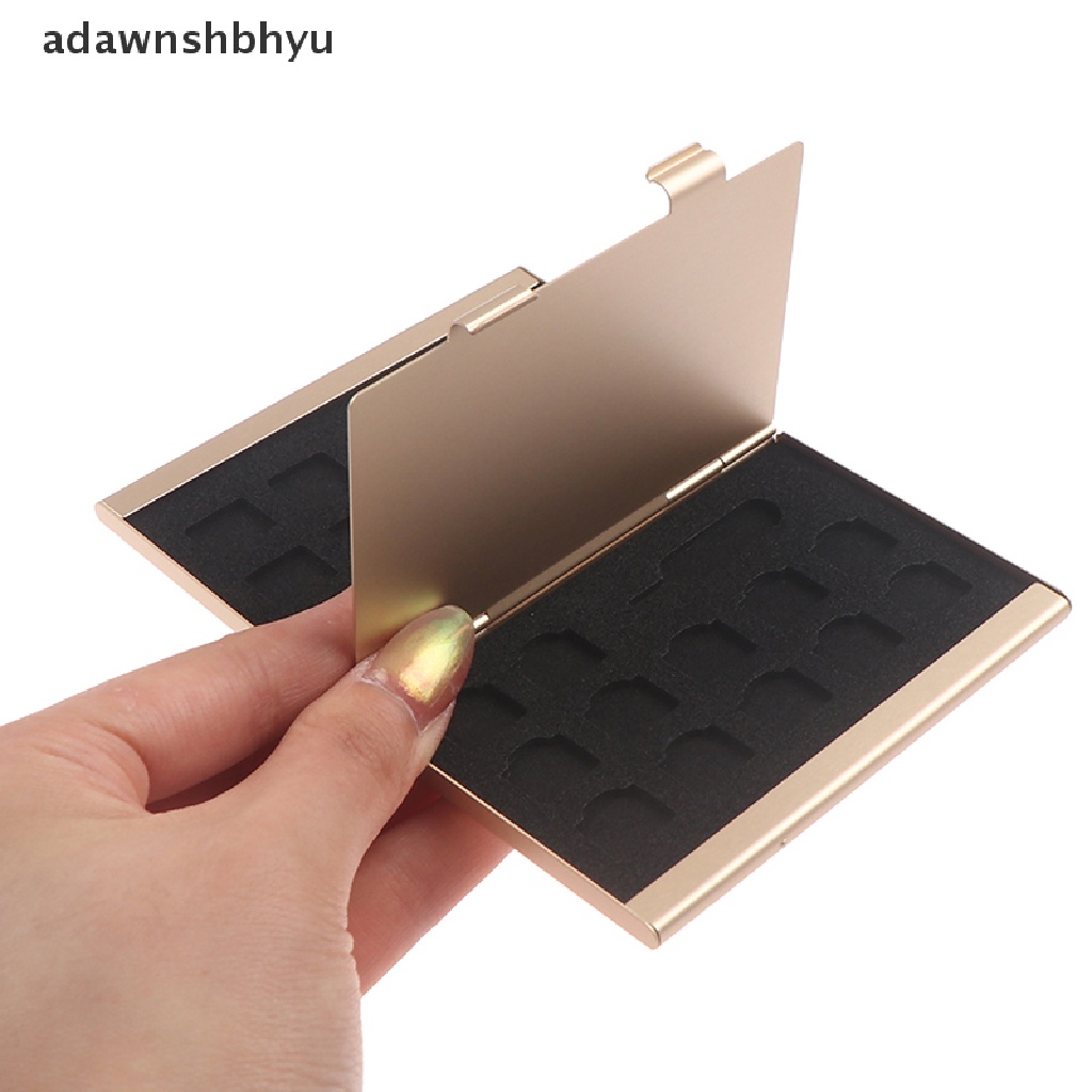 Adawnshbhyu Aluminium Card Box Phone Memory SIM Card Box Kotak Penyimpanan Paket Kartu