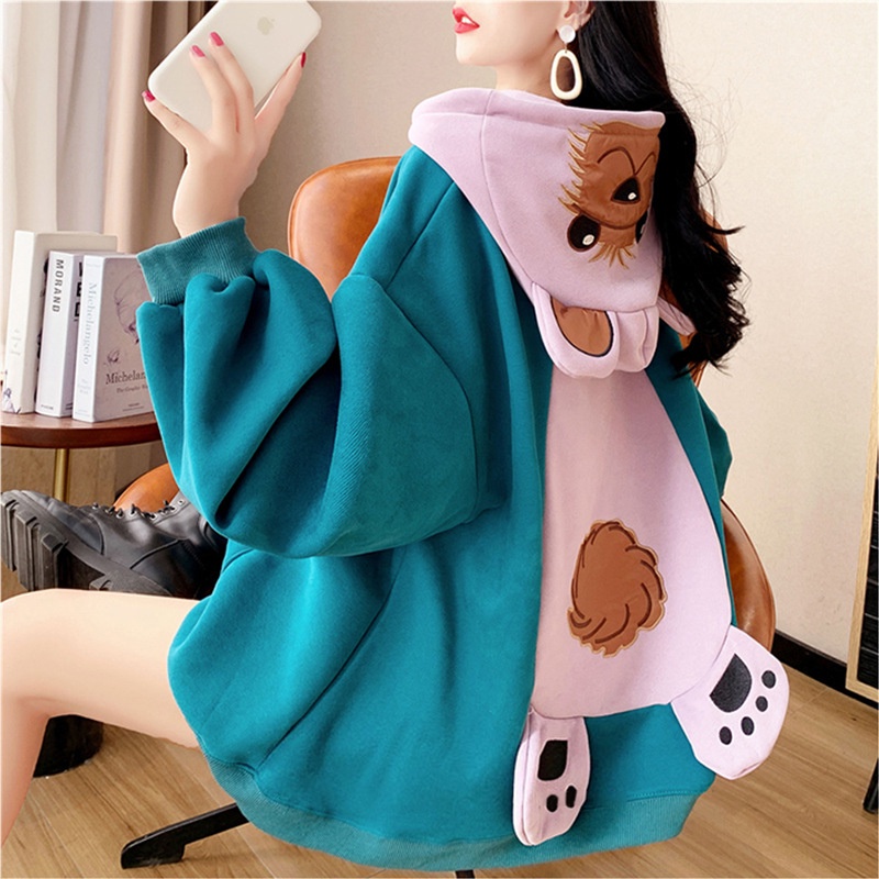 [littlecrab] Hoodie Oversize Bear Kepala Beruang Hoodie Besar Badan Bear Beruang Topi Unik Kepala Bear Beruang Korean Style