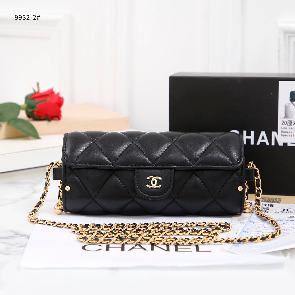 Ch Mini Sling Bag Lambskin in Black #9932-2