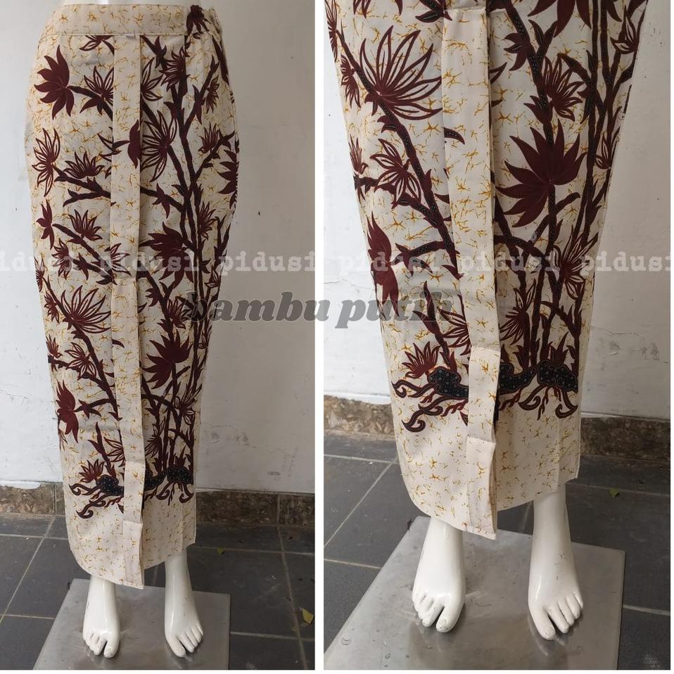 PALING BAGUS ROK BATIK WIRON SPAN PUTIH / ROK BATIK KLASIK / ROK WIRU / ROK SPAN KEBAYA ❅ 848