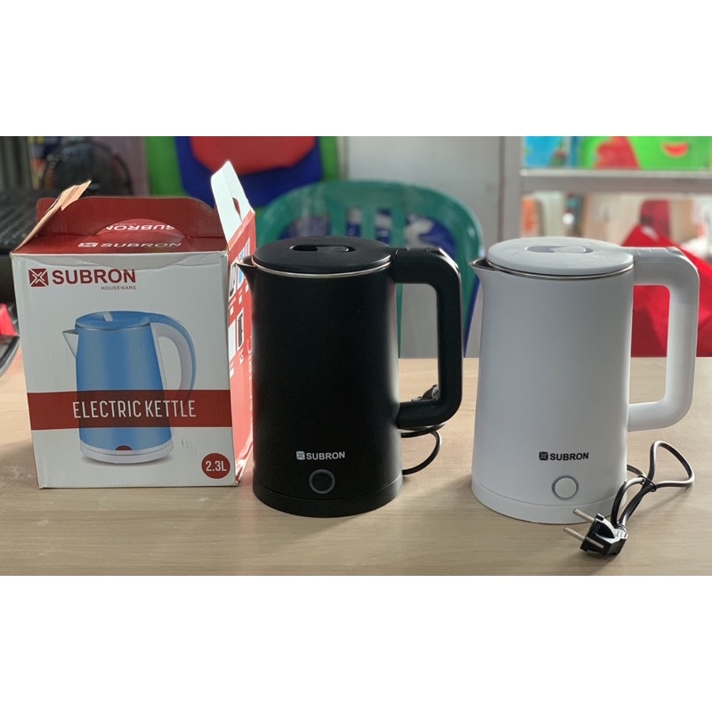 teko listrik subron / electric kettle subron / teko listrik hitam dan putih/teko listrik stainless