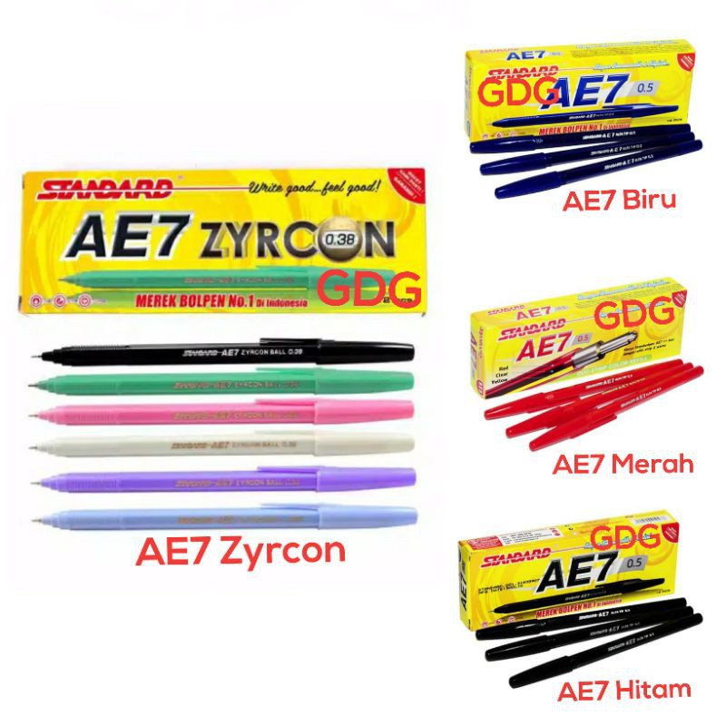 

PULPEN STANDARD AE7 ZYRCON 0.38MM / AE7 0.5MM - 1 LUSIN