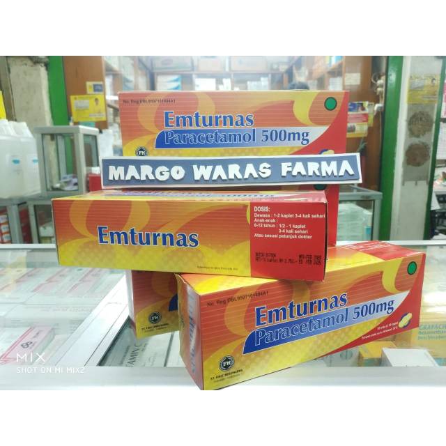 Jual EMTURNAS FORTE 500mg - 10 Strip @ 10 tablet - obat demam - FIRST