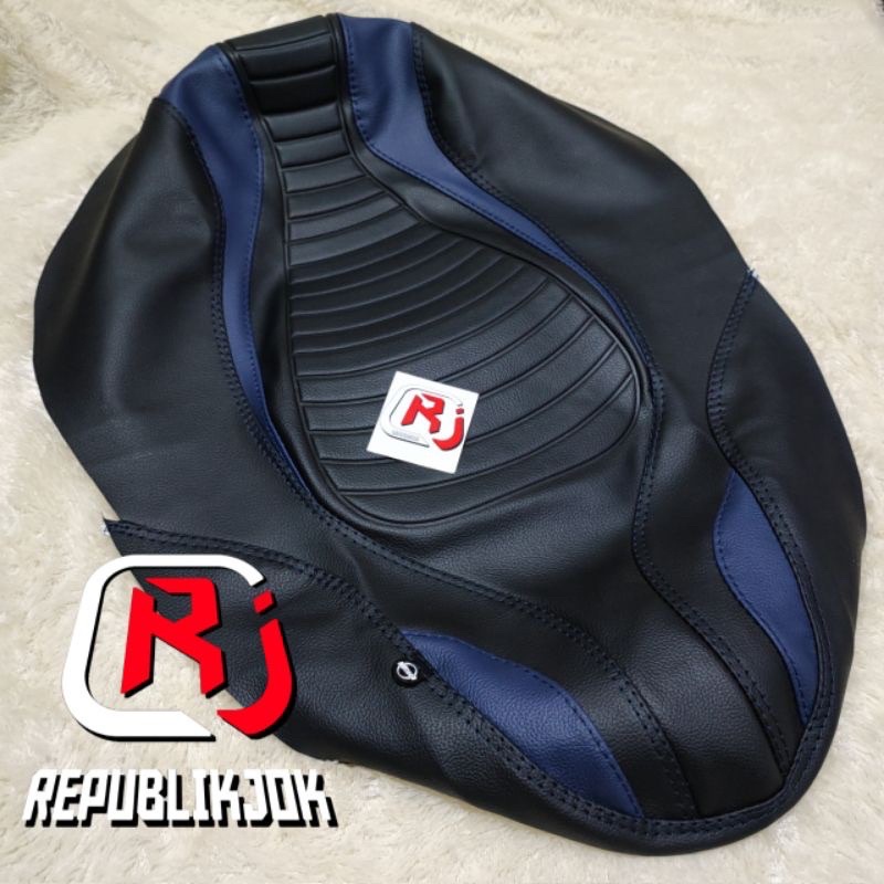 Kulit Jok  GARIS-LIPAN ( MBTECH )Nmax, Aerox, Lexi, Scoopy, Vario, Spacy Custom Eropa Garis Timbul (