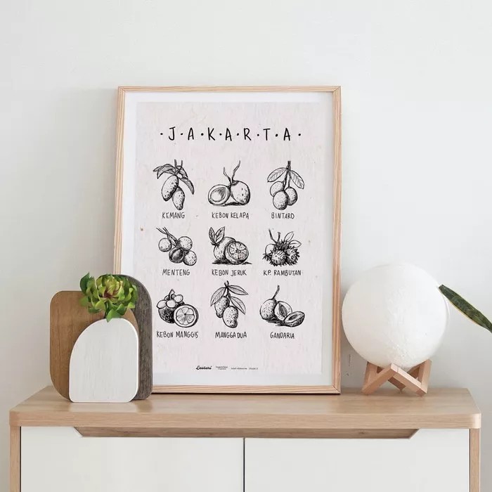

Jakarta Fruits Art Print A3 Size 29.7x42 cm - No Frame