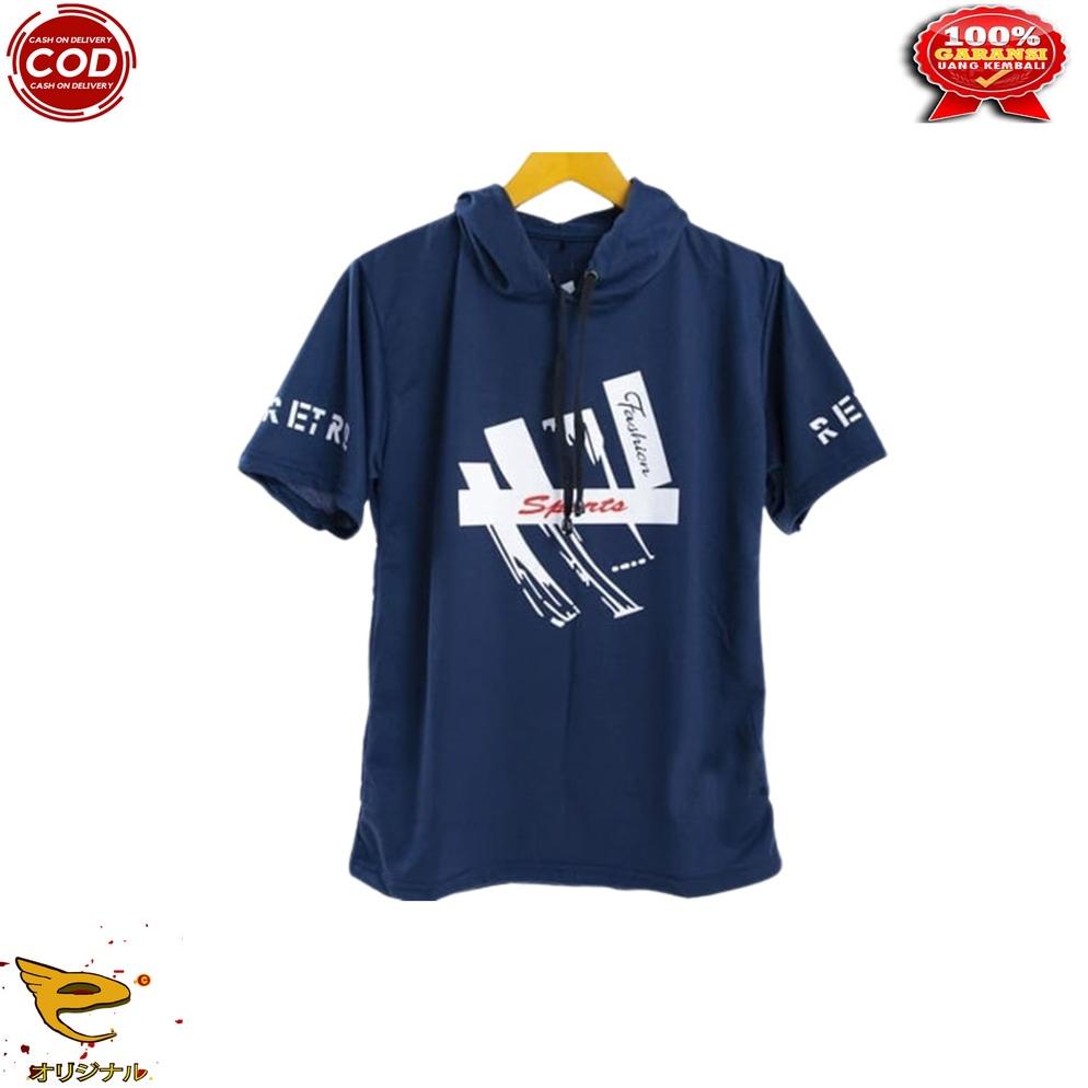 Kaos Hoodie Lengan Pendek / Hoodie Terbaru Pria / Baju Bertopi Kekinian / Baju Kupluk Keren Kekinian
