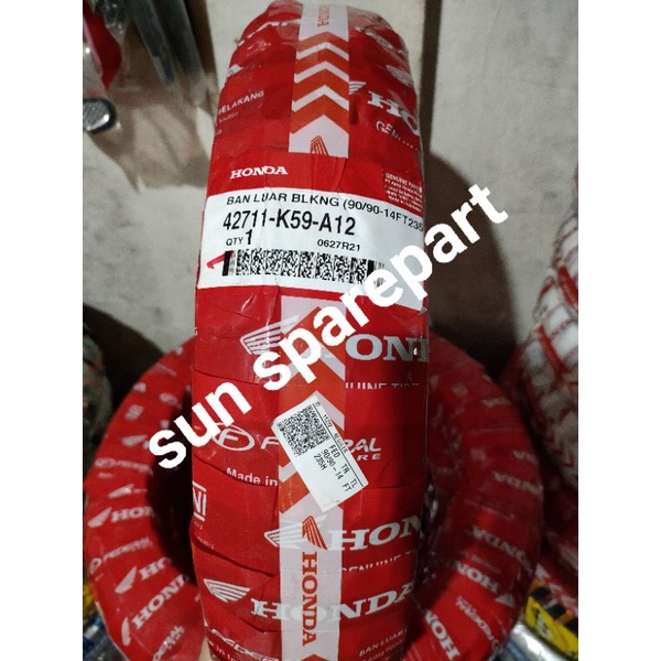 Ban Luar Depan 80 90 Belakang 90 90 ring 14 Tubles Honda Ahm Federal matic Beat Beat Karbu Beat F1 B