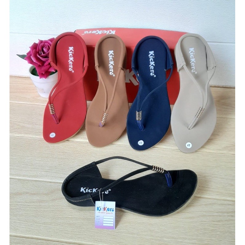 Sandal Jepit Wanita Model Terbaru Kickers Free Box