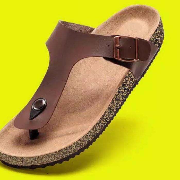 Terbaik.. Sandal pria wanita jepit kulit Sandal pria casual sendal jepit gesper